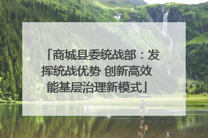 商城县委统战部：发挥统战优势 创新高效能基层治理新模式